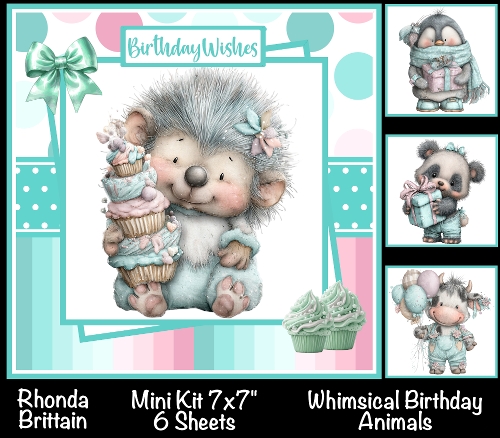 Whimsical Birthday Animals Mini Kit 7x7 (4)