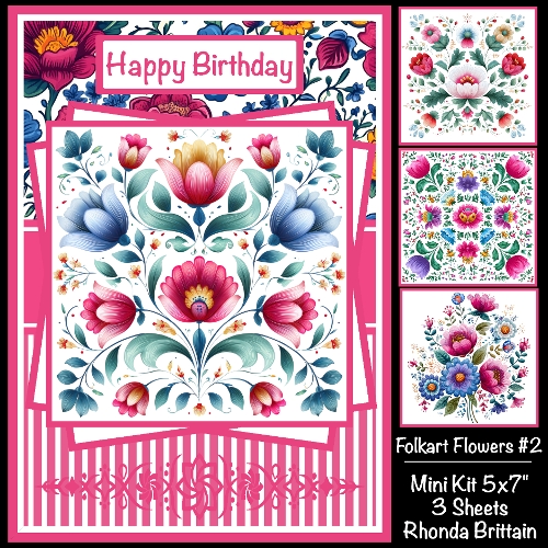 Folkart Flowers #2 Mini Kit 5x7 (3)