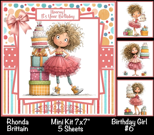Birthday Girl #6 Mini Kit 7x7 (3) *Customer Request*