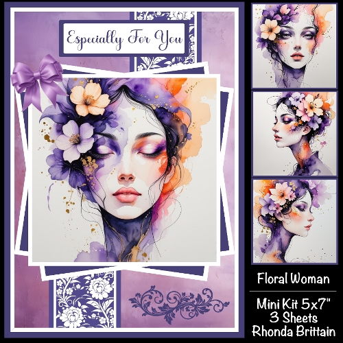 Floral Woman #1 Mini Kit 5x7 (3)
