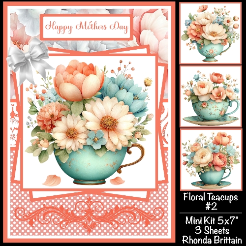 Floral Teacups #2 Mini Kit 5x7 (3)