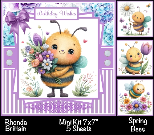 cup1430978_40 - Spring Bees Mini Kit 7x7 (4) *Customer Request*