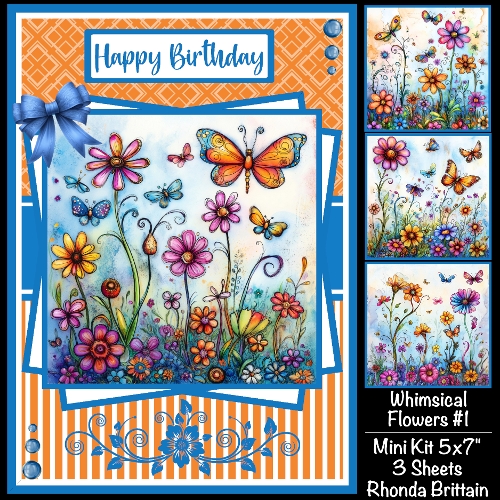 Whimsical Flowers #1 Mini Kit 5x7 (3)