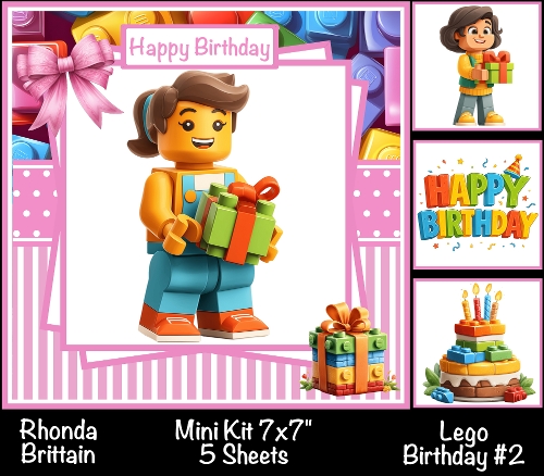 Lego Birthday #1 Mini Kit 7x7 (4) *Customer Request*
