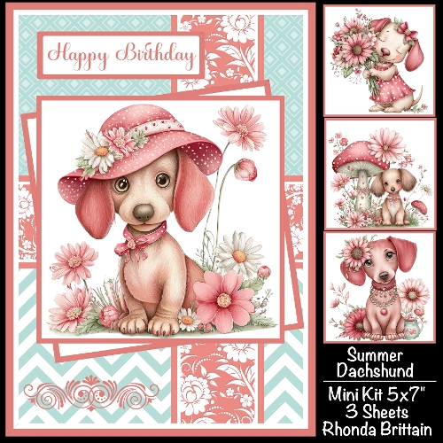Summer Dachshund Mini Kit 5x7 (3)