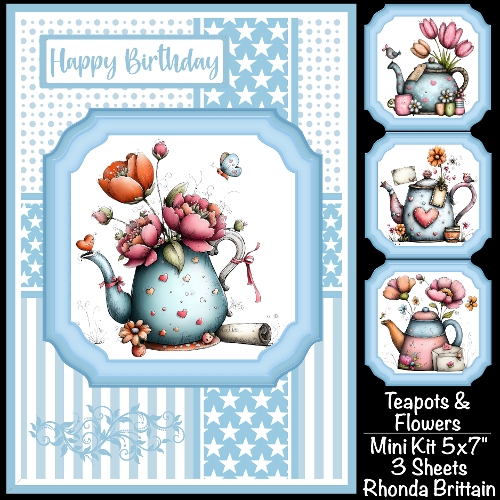 Teapots & Flowers Mini Kit 5x7 (3)