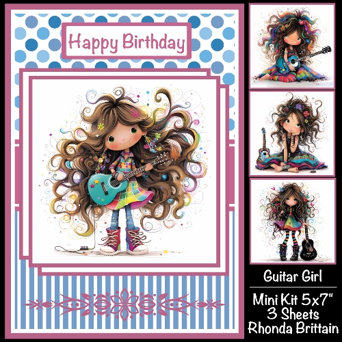 Guitar Girl Mini Kit 5x7 (3) Plus Bonus