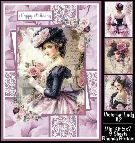 Victorian Ladies #2 Mini Kit 5x7 (3) Plus Bonus