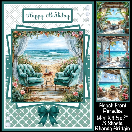 Beach Front Paradise Mini Kit 5x7 (3) Plus Bonus