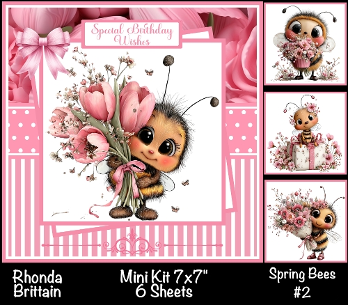 Spring Bees #2 Mini Kit 7x7 (4) Plus Bonus *Customer Request*