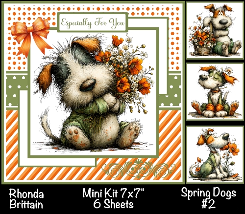 Spring Dogs #2 Mini Kit 7x7 (4) Plus Bonus *Customer Request*