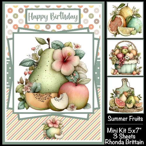 Summer Fruits Mini Kit 5x7 (3) Plus Bonus