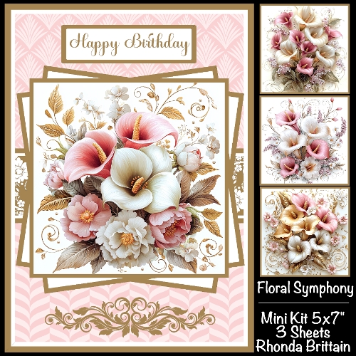 Floral Symphony Mini Kit 5x7 (3) Plus Bonus 