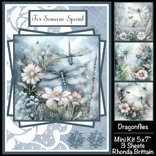 Dragonflies Mini Kit 5x7 (3) Plus Bonus 