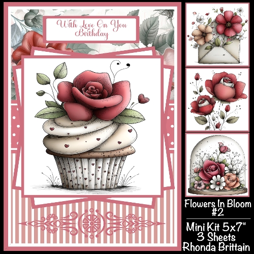 cup1436861_40 - Flowers In Bloom #2 Mini Kit 5x7 (3) Plus Bonus