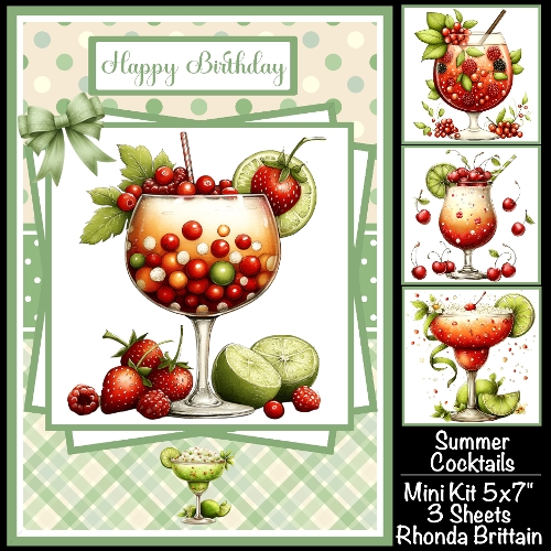 Summer Cocktails Mini Kit 5x7 (3) Plus Bonus