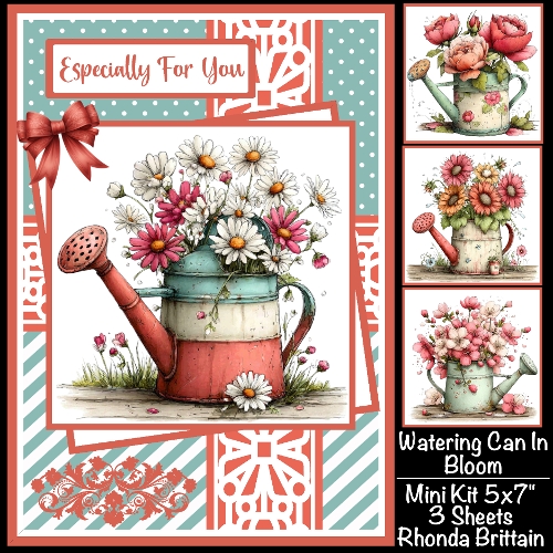 Watering Can In Bloom Mini Kit 5x7 (3) Plus Bonus
