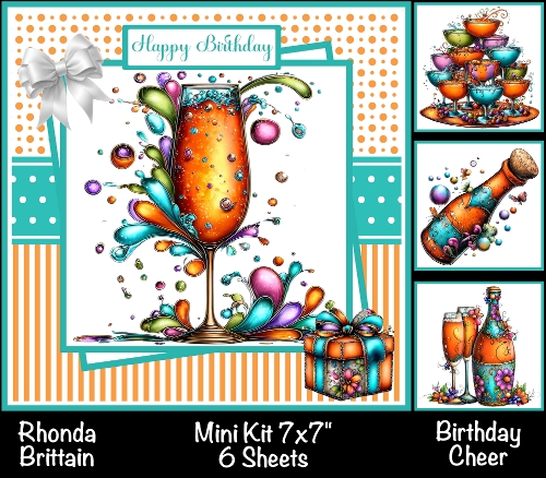 Birthday Cheer Mini Kit 7x7 (3) Plus Bonus *Customer Request*