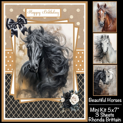 Beautiful Horses Mini Kit 5x7 (3) Plus Bonus