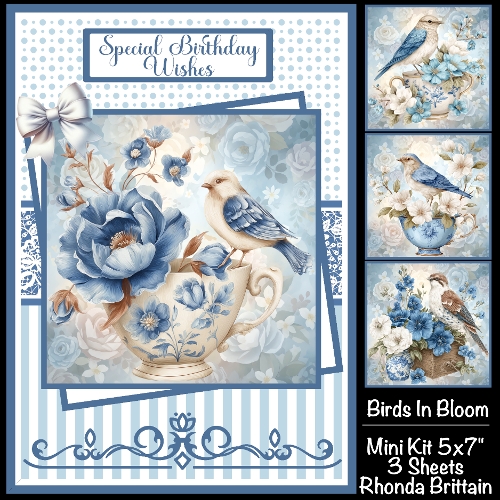 Birds In Bloom Mini Kit 5x7 (3) Plus Bonus