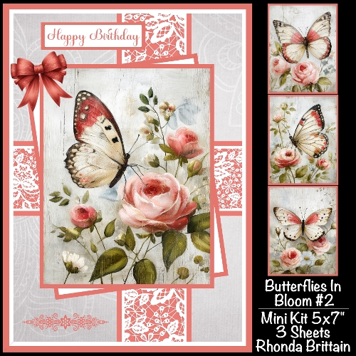 Butterflies In Bloom Mini Kit 5x7 (3) Plus Bonus