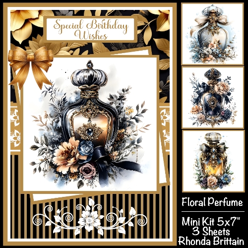 Floral Perfume Mini Kit 5x7 (3) Plus Bonus