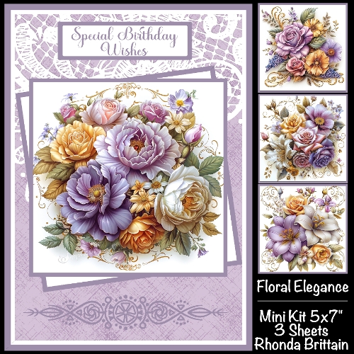 Floral Elegance Mini Kit 5x7 (3) Plus Bonus