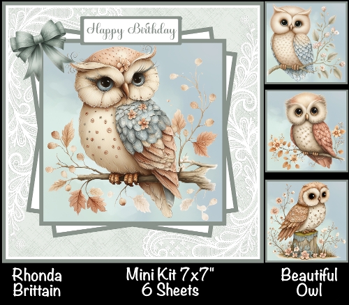 Beautiful Owl Mini Kit 7x7 (4) Plus Bonus *Customer Request*