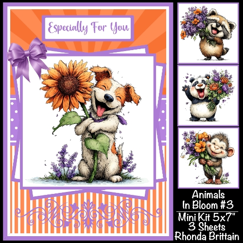 Animals In Bloom #3 Mini Kit 5x7 (3) Plus Bonus