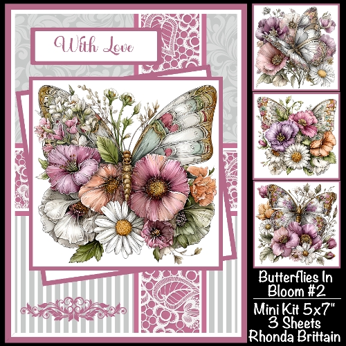 cup1438674_40 - Butterflies In Bloom #2 Mini Kit 5x7 (3) Plus Bonus