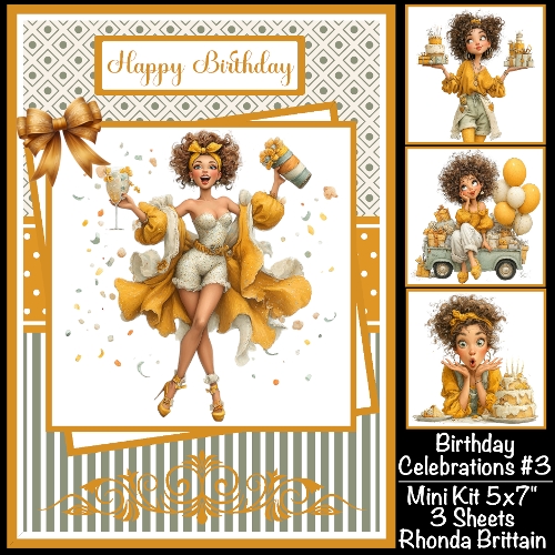 Birthday Celebration #3 Mini Kit 5x7 (3) Plus Bonus