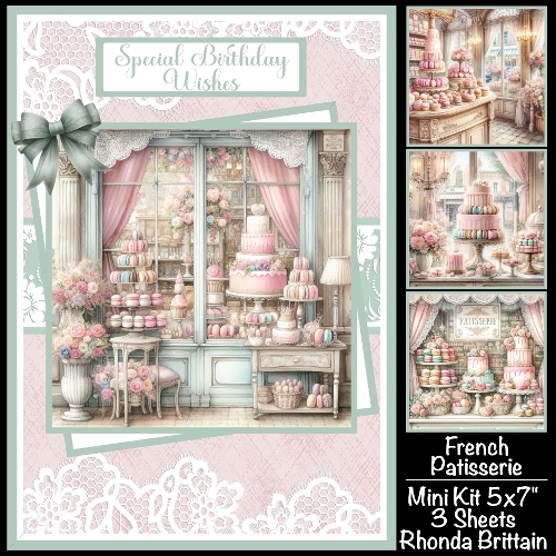 French Patisserie Mini Kit 5x7 (3) Plus Bonus