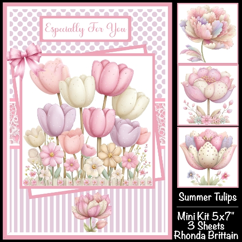Summer Tulips Mini Kit 5x7 (3) Plus Bonus