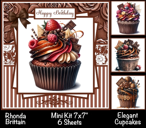 Elegant Cupcakes Mini Kit 7x7 (4) Plus Bonus *Customer Request*