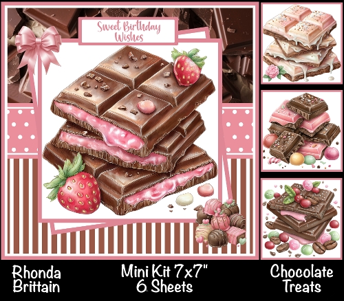 Chocolate Treats Mini Kit 7x7 (4) Plus Bonus 