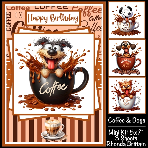 Coffee & Dogs Mini Kit 5x7 (3) Plus Bonus