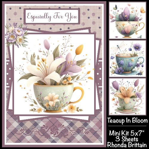 cup1439520_40 - Teacup In Bloom #3 Mini Kit 5x7 (3) Plus Bonus