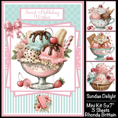 Sundae Delight Mini Kit 5x7 (3) Plus Bonus