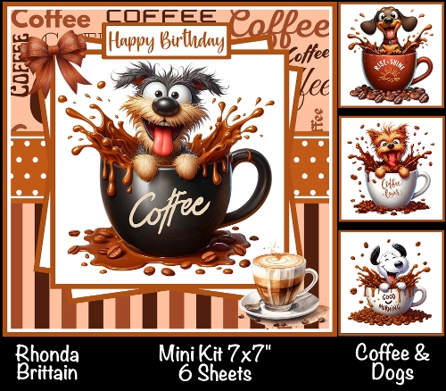 Coffee and Dogs Mini Kit 7x7 (4) Plus Bonus *Customer Request*