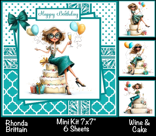 Wine and Cake Mini Kit 7x7 (4) Plus Bonus *Customer Request*