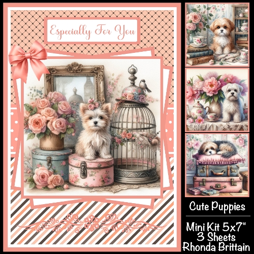 Cute Puppy Mini kit 5x7 (3) Plus Bonus