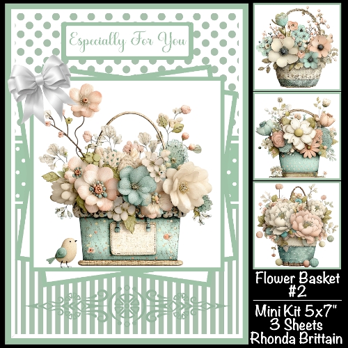 cup1440945_40 - Flower Baskets #2 Mini Kit 5x7 (3) Plus Bonus