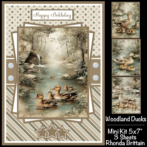 Woodland Ducks Mini Kit 5x7 (3) Plus Bonus