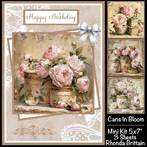 Tins In Bloom Mini Kit 5x7 (3) Plus Bonus