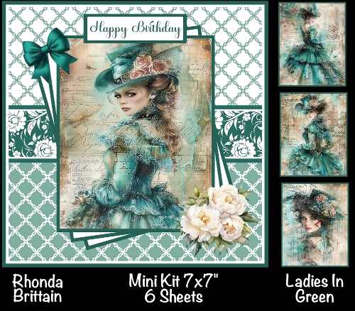 Ladies In Green Mini Kit 7x7 (6) Plus Bonus