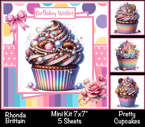 Pretty Cupcakes Mini Kit 7x7 (5) *Customer Request*