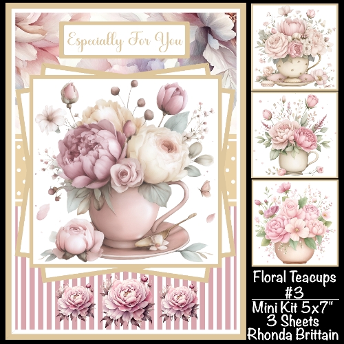 Floral Teacups #3 Mini Kit 5x7 (3)