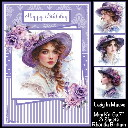 Lady In Mauve Mini Kit 5x7 (3) 