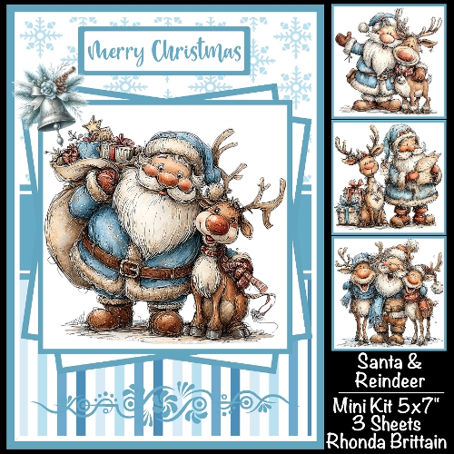 Santa & Reindeer Mini Kit 5x7 (3)