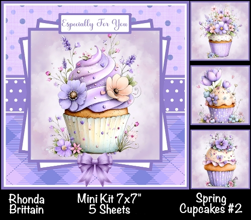 Spring Cupcakes #2 Mini Kit 7x7 (5) 